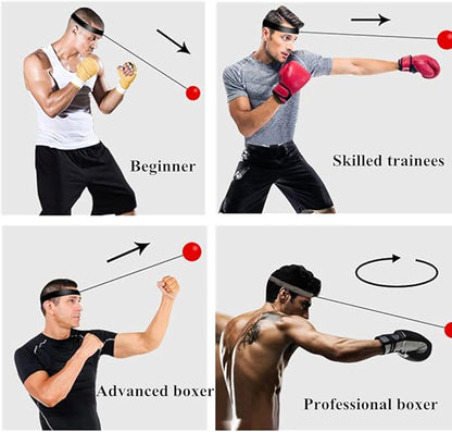TOCO FREIDO Double End Punching Ball, Speed Bag with Difficulty Levels Boxing Reflex Ball with Headband, Perfect for Reaction, Agility, and Hand Eye Coordination Training