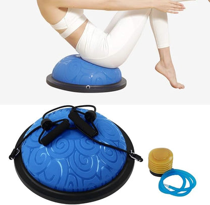 Balancing Half Ball Trainer with Antislip Base, for Yoga Pilates Fitness Exercise