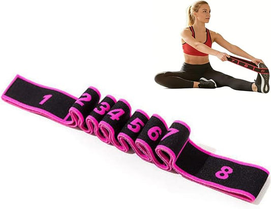 2027 New Fitness Resistance Band for Stretching and Yoga, Numbered Stretch Resistance Strap with Clear Sections, Adjustable Elastic Band for Yoga, Pilates & Full Body Stretching