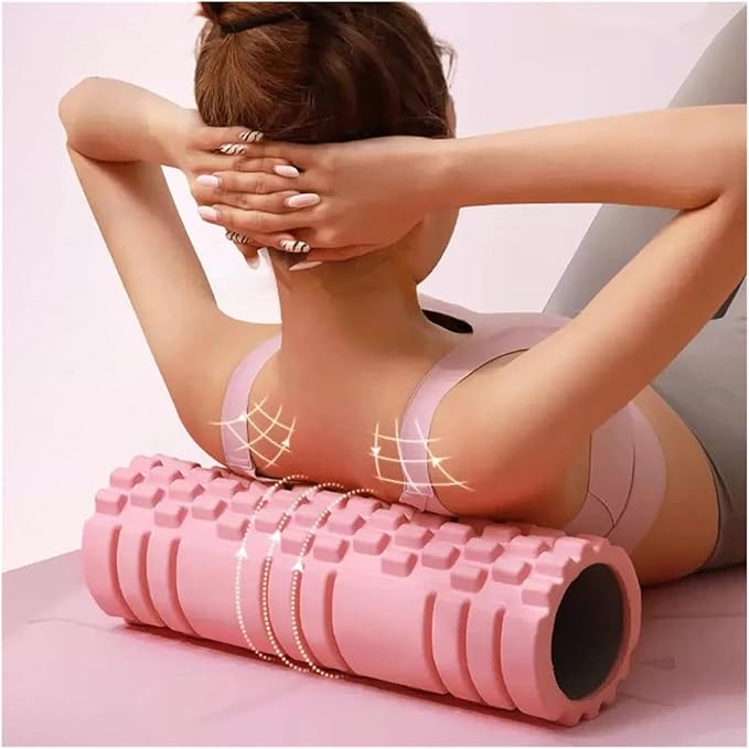 High Density Foam Roller for Muscle Massage - Pain Relief for Back, Legs, and Arms(Blue)