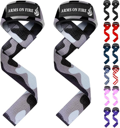 TECEUM Lifting Straps for Weightlifting Gym Strength Training - Wrist Straps with Neoprene Padded Cotton - Men & Women – Ideal for Powerlifting, Bodybuilding & Deadlifts