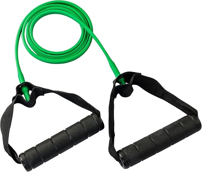 Body-Solid Tools Medium Resistance Tube Bands - Exercise Tubes for Workouts, Beachbody Fitness, Home Gym - Durable Resistance Tubing with Comfort Grip Handles