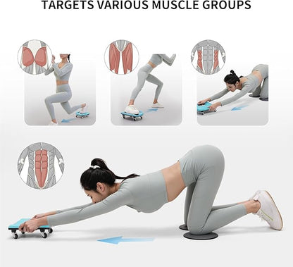 PROIRON Ab Roller with Knee Pads for Abs Workout, Multifunctional Ab Roller Wheel for Abs Workout, Abdominal Roller with Knee Pads, Abdominal Exercises Wheel, Abb Roller (Slide Fitness Trainer)