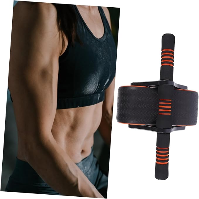 Ab Roller Wheel with Knee Pad for Home Gym Triangular Stable Support Abdominal Trainer Wheel for Core Workout Suitable for Men and Women Beginners and Experts Upper Body Exercise