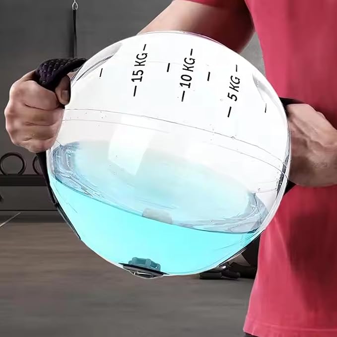 Water Bag|Water Bag Training Baseball Clear Weighted Inflatable Fitness Ball Aqua Punching Adjustable with Handle for Core and Balance Training