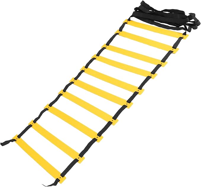 Acouto Polypropylene Speed Ladder for Soccer Training & Footwork Fitness -, Portable, Quick Setup with Storage Bag, Rope