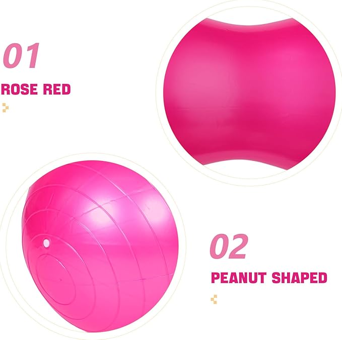 Toyvian Peanut Shape Exercise Ball for Pregnancy Fitness PVC Anti-Burst Stability Ball with Pump for Labor and Early Pregnancy Training