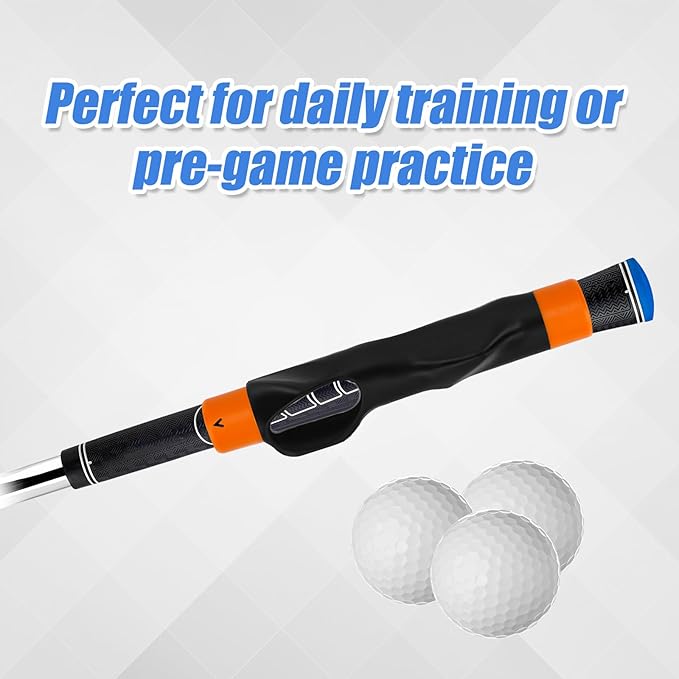 Golf Club Grip Trainer, Right Hand Lightweight Swing Trainer Golf Training Aid with Anti-Slip Wrist Support Accessories for Correct Hand Position & Grasp