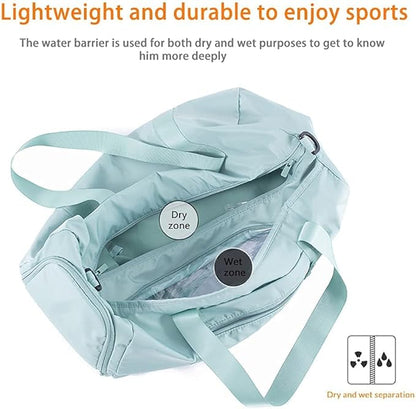 Sports Gym Luggage Travel Bag for Men and Women, Sports Gym Bag, Exercise Duffel Bag, Large Capacity and Light to Carry, Waterproof and Dirt-resistant Foldable Travel Bag ,Gear Green