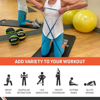 Body Sport Super Loop Band 41-Inch, Latex, Exercise Chart Included – Bands for Working Out – Exercise Band