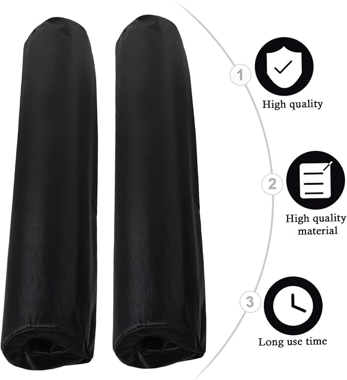 Mipcase 2pcs Thick Barbell Squat Pad with Shoulder and Neck Protection High Grip Weightlifting Cushion for Squats Lunges Hip Thrusts Lightweight and Easy to Install Gym Support Pads
