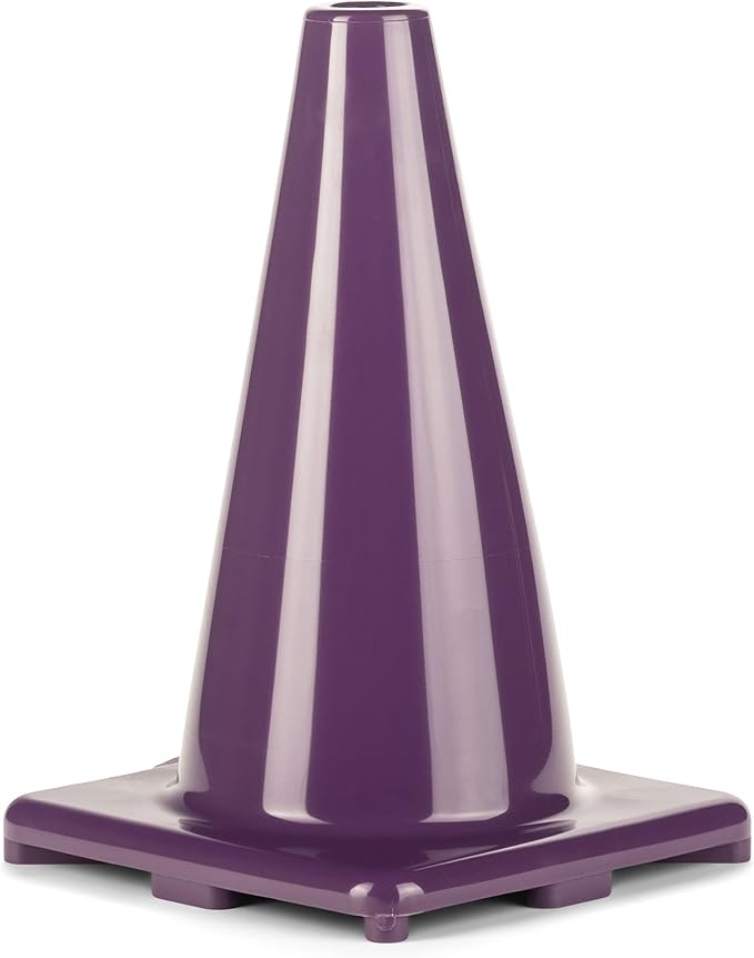Champion Sports High Visibility Flexible Vinyl Cones for Sports Training, Agility Drills, Field & Gym Marking Sets