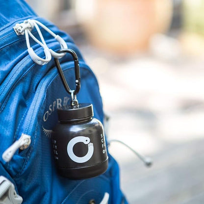 OnMyWhey - Protein Powder and Supplement Funnel Keychain, Portable to-Go Container for The Gym, Workouts, Fitness, and Travel - TSA Approved, Combo 2-Pack w/ 1 Modern & 1 Classic