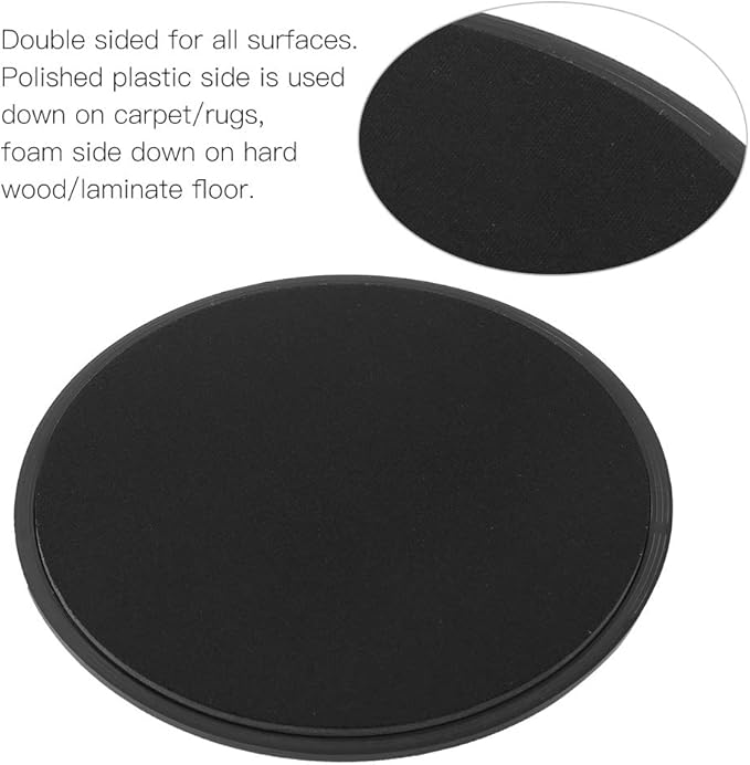 Fitness Sliding Discs ABS Material, 2 Pack, Effective Core Training Equipment for Home Gym Aerobics and Calisthenics in Pink, Black, Red, Blue, Green, Orange