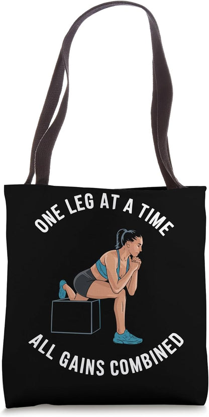 Bulgarian Squat Exercise Bodybuilding Fitness Workout Gym Tote Bag