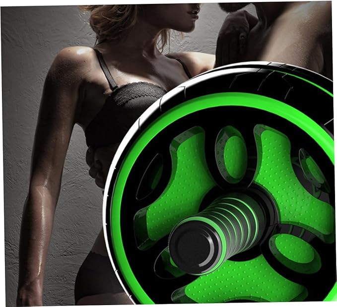 Abdominal Exercise Roller Thickened Steel Tube Wide Wheel Core Trainer for Men and Women Quiet Abdominal Wheel for Stomach and Back Strengthening Fat Burning Workout Equipment