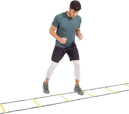 ProsourceFit Speed Agility Ladder 8, 12 and 20 Rung for Speed Training and Sports Agility Workouts with Free Carrying Bag