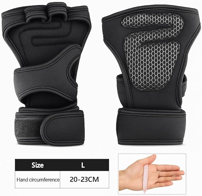 Training Gloves for Men and Women - Gym, Fitness, Weightlifting, Street Training - Training Gloves with Wrist Stabilization and Anti-Slip Palm Protection