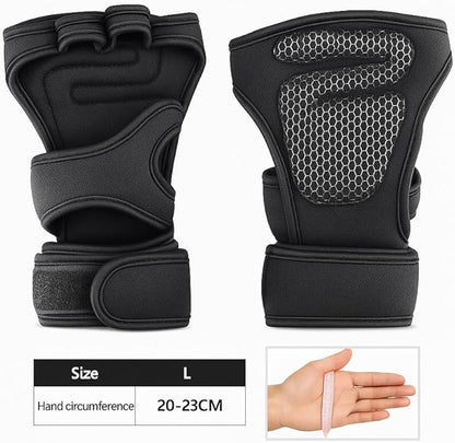 Training Gloves for Men and Women - Gym, Fitness, Weightlifting, Street Training - Training Gloves with Wrist Stabilization and Anti-Slip Palm Protection