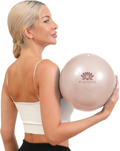 Pilates Ball 10-inch Core, Anti-Explosion and Anti-Slip Mini Yoga Balls, Suitable for Pilates, Yoga, Core Training, Physical Therapy, Balance, Stability, Stretching Exercises