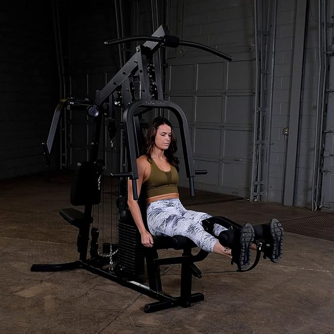 Body-Solid (EXM2500B/310) Multi-Station Home Gym Machine, Arm & Leg Strength Training Functional Exercise Workout Station, 310lbs. Black Weight Stack Without Leg Press