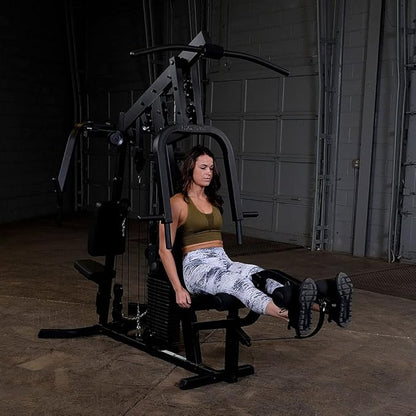 Body-Solid (EXM2500B/310) Multi-Station Home Gym Machine, Arm & Leg Strength Training Functional Exercise Workout Station, 310lbs. Black Weight Stack Without Leg Press