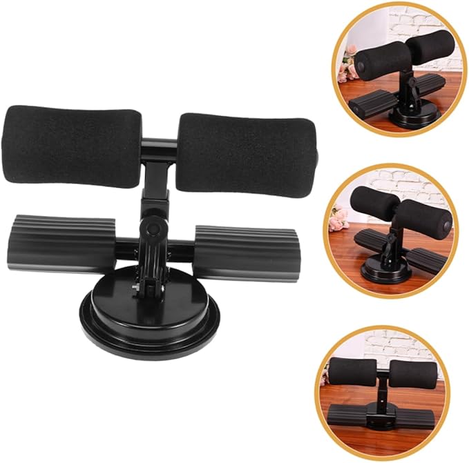 Sit Up Bar Adjustable Indoor Fitness Equipment Crunches Aid with Suction Cup Base Portable Stomach Exercise Tool for Home Gym Suitable for All Fitness Levels
