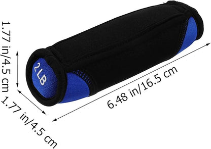 BESPORTBLE Soft Dumbbell Hand Weights 2lb Pair Blue Sandbag Fitness Equipment for Home Arm Toning Walking Exercise Training