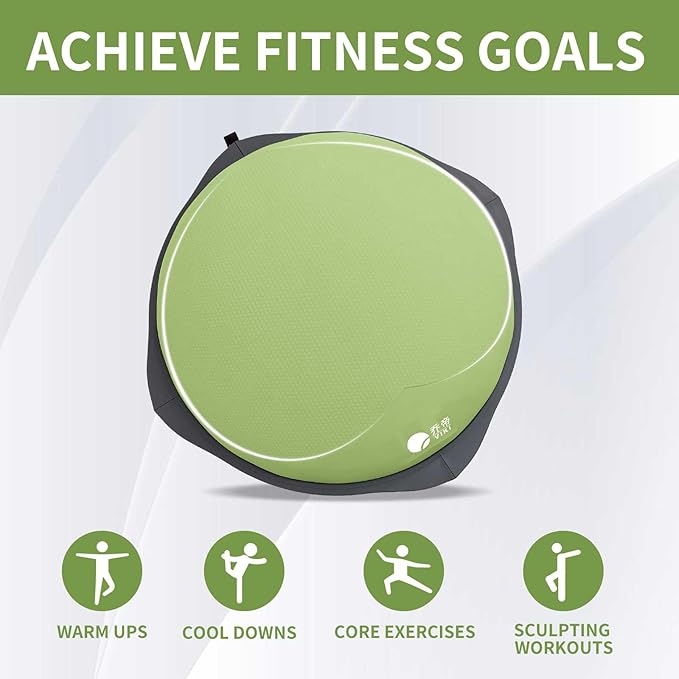 exercise balance ball, half a yoga ball, fitness ball, suitable for core stability training in home gyms, non-slip surface, and balance sports equipmen