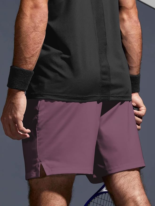 Aolesy Men's 2 in 1 Running Shorts 5" Workout Gym Athletic Shorts for Men Quick Dry Lightweight Training Shorts with Pockets