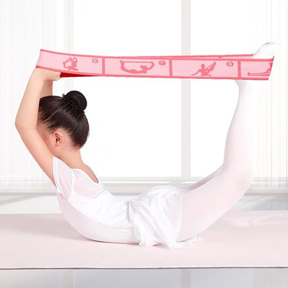 Adjustable Stretch Strap for Kids, 8-Loop Elastic Resistance Band for Children Gymnastics, Ballet Dance, Yoga, Stuff，Pilates & Flexibility Training, Home Exercise Equipment for Girls