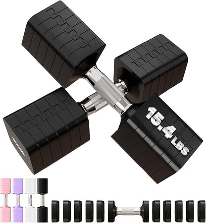 15LB 20LB 30LB 40LB 50LB Adjustable Dumbbell Set Free Weights Dumbbells Set for Women Men Hand Weights Sets Adjust Dumbbell Weight Sets for Home Gym Exercise Workout Strength Training Equipments