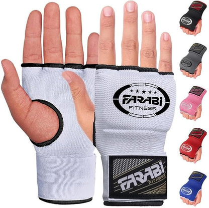 Farabi Quick Wraps Gloves Gel Paded Hand Wraps Adult MMA Boxing Muaythai Bandages Hand Protector 80cm Meter Wrist Support Strap Pair
