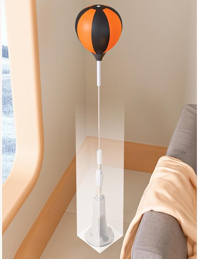 Boxing Reaction Ball Boxing Speed Bag Suction Cup Base Boxing Punching Bag with Stand for Home Gym, Fitness, Exercise, MMA, forAdults withGloves