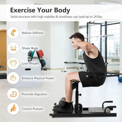 Multi-Functional Home Gym Machine with Adjustable Height and Cushion, Sissy Squat, Push-ups, Sit-ups, Rope Exercises, and More - Enhance Your Fitness with Our 8-in-1 Workout Solution