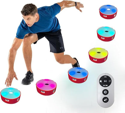 Agile Reaction Training Kit, Reaction Training Lights with 4 Training Modes, Enhance Speed, Agility & Reflexes