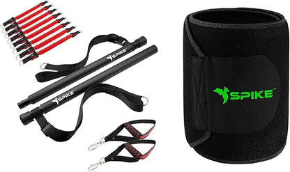 SPIKE Home Exercise Kit 8 Resistance Bands Set up to 200Kg for Chest, Abs, Legs, Shoulder, Biceps, Triceps, Gym Equipment Set for Home Gym Workout