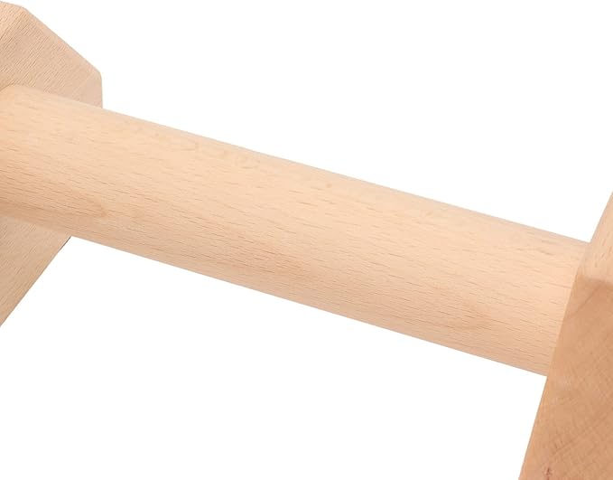 Wooden Pushup Handles, Push Up Bar Calisthenics Equipment, Anti Slip Pushup Bar Handstand Parallettes Bars, Solid Wood Parallettes Bars for Floor Use,for Men and Women Home Workout(31*18*17 cm)