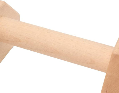 Wooden Pushup Handles, Push Up Bar Calisthenics Equipment, Anti Slip Pushup Bar Handstand Parallettes Bars, Solid Wood Parallettes Bars for Floor Use,for Men and Women Home Workout(31*18*17 cm)