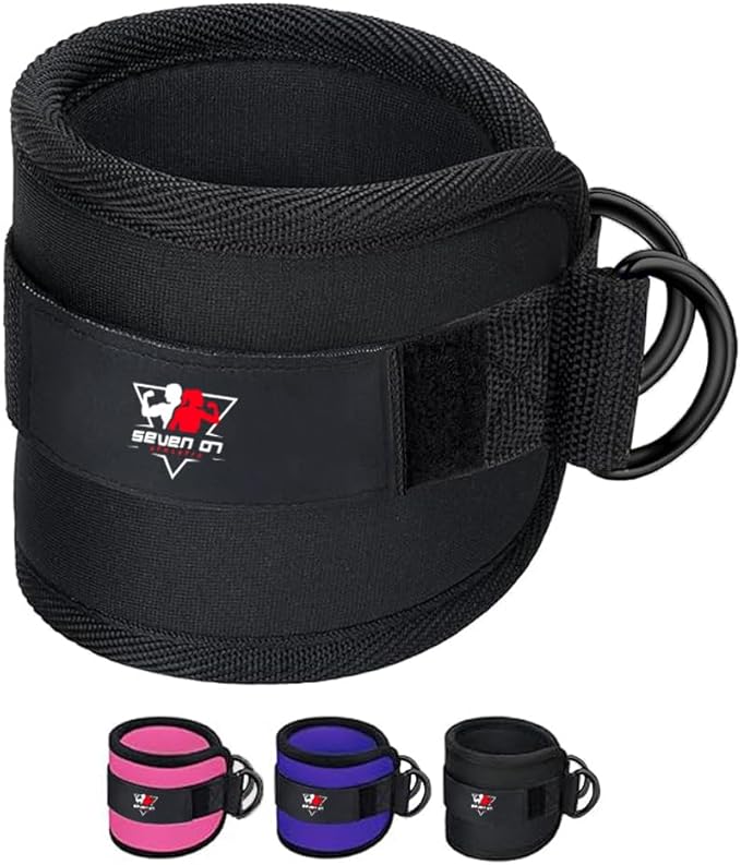 Ankle Straps for Cable Machines, Adjustable Comfort Ankle Cable Attachments for Women & Men, Glute Kickback Ankle Strap for Workout Gym Ankle Cuff Neoprene Padded Durable lifting Straps