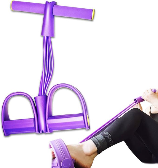 21 Fitness Resistance Bands - 6-Tube Pedal Design for Full-Body Strength Training | Ideal for Home & On-The-Go Workouts