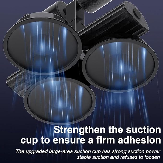 Sit Up Bar Floor - Portable Abs Exercise Equipment with 700kg Strong Suction Cups, Auto-Counting, Adjustable Height Home Workout Ab Master Assistant with Phone Holder & Drawstring Resistance