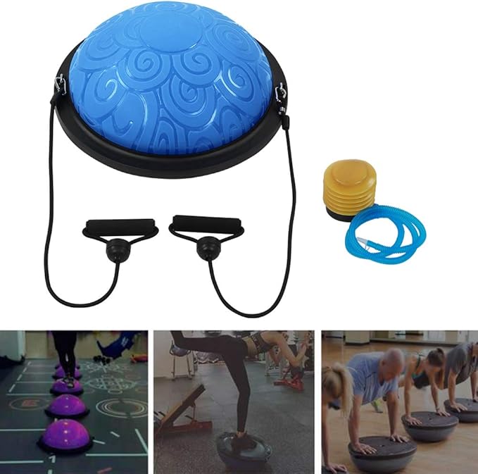 Balancing Half Ball Trainer Fitness Equipment Enhance Adjustment Stability, Purple 18.1x18.1x7.9 Inch