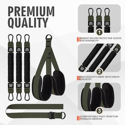 LEEKEY Resistance Bands, Exercise Bands with Handles,Pull Up Assist Bands - Band Set with Door Anchor - Bands for Working Out,Band for Men and Women Fitness Training,Home Workouts