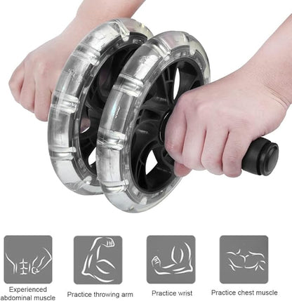 Ab Roller Wheel Fitness Roller Ab Exercise Wheels Kit Push-Up Bar - Home Gym Equipment for Men Women Core Strength Abdominal Exercise