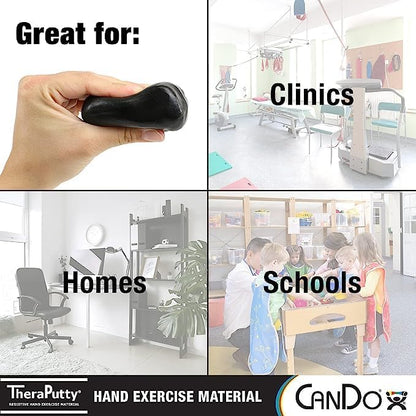 CanDo TheraPutty Standard Hand Exercise Putty For Rehabilitation, Exercises, Hand Therapy, and Occupational Therapy. Use To Strengthen Hand Muscles, Improve Fine Motor Skills, And Decrease Stress