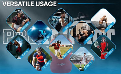 Pro Impact Squeezable Water Bottle Bendable Long Straw - LDPE BPA Free Plastic - Hydration for Baseball Hockey Gym MMA Yoga Boxing Cycling Softball Football Lacrosse (35.5 Oz.)