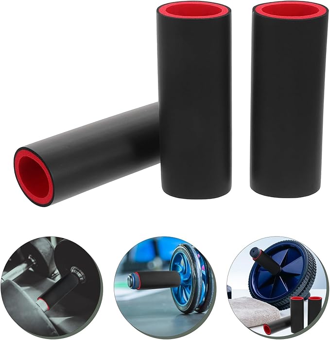 3pcs Anti-Slip Barbell Sleeve Foam Cover, Indoor Pull-Up Bar Protector with Dual-Color Foam Padding, Gym Barbell Pad for Doorway Pull-Up and Squat Training at Home