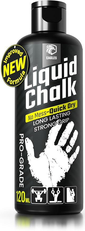 EAGLES Pro Grade Gym Liquid Chalk 50, 120 or 280ml Mess-Free Chalk for Weightlifting, Gymnastics Rock Climbing, Pole Grip, Sports Dries in Seconds - Sweat-Resistant and Long Lasting