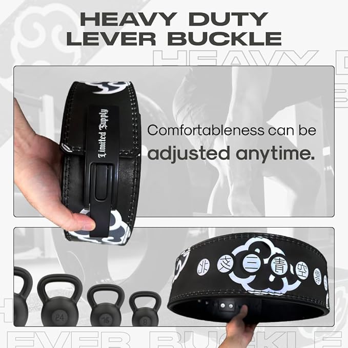 Anime Lever Belt, Weight Lifting Belt, Heavy Duty Powerlifting Weightlifting Gym Belt for Deadlifts Squats Back Support